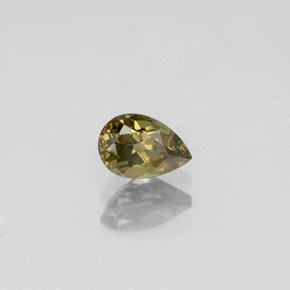 Granada de mudança de cor multicolorido natural 0,63ct, formato de pêra, VS