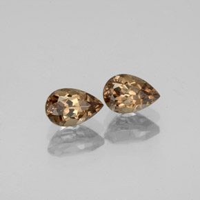 Pedras preciosas de Granada que muda de cor Marrom Dourado a Laranja natural de  ct, Formato de pêra, VVS-VS