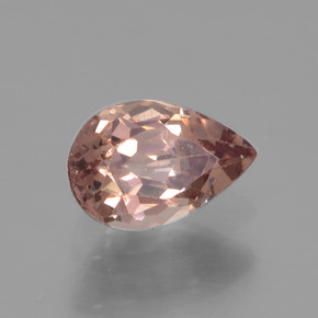 Granada que muda de cor Castanho claro médio Natural 0.46ct, Formato de pêra, VS