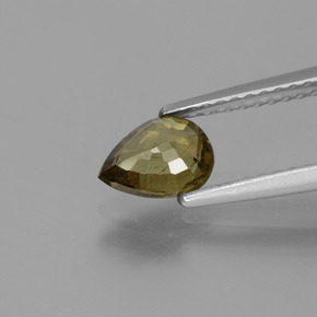 Granada de mudança de cor multicolorido natural 0,83ct, formato de pêra, VS