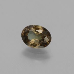 Granada de mudança de cor marrom natural 0,89ct, corte oval, VS