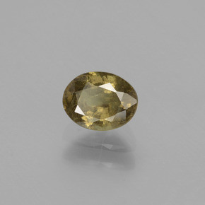 Granada de mudança de cor marrom natural 0,80ct, corte oval, VS-SI
