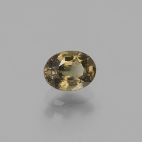 Granada de mudança de cor marrom natural 0,74ct, corte oval, VS