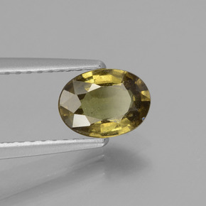Granada que muda de cor Marrom esverdeado a rosa avermelhado Natural 0.96ct, Corte Oval, VS-SI