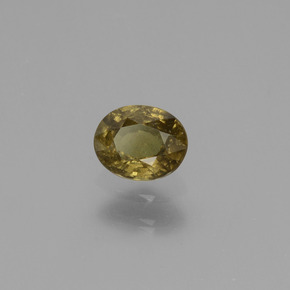 Granada de mudança de cor marrom natural 0,55ct, corte oval, VS