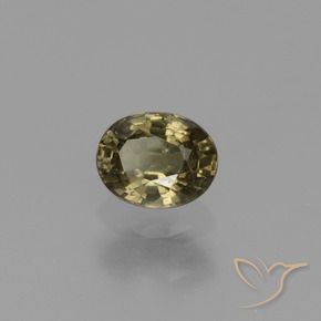 Granada de mudança de cor marrom natural 0,87ct, corte oval, VS
