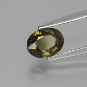 Granada que muda de cor Marrom esverdeado a rosa avermelhado Natural 1.14ct, Corte Oval, VS-SI