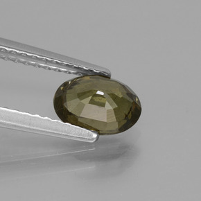 Granada que muda de cor Marrom esverdeado a rosa avermelhado Natural 1.14ct, Corte Oval, VS-SI