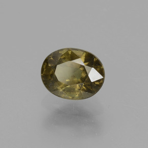 Granada de mudança de cor multicolorido natural 1,36ct, corte oval, VS-SI
