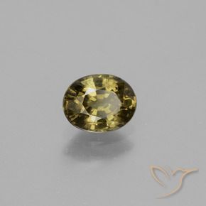 Granada de mudança de cor marrom natural 0,92ct, corte oval, VS-SI