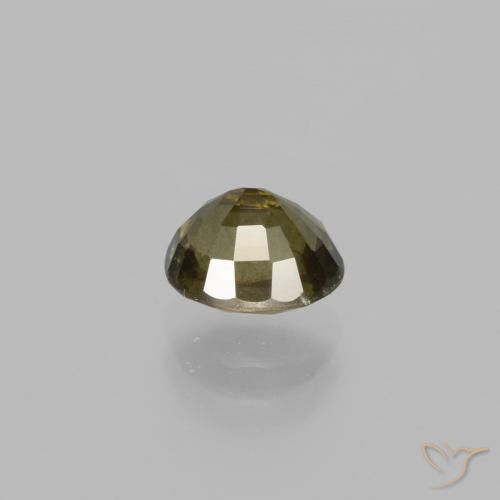 Granada de mudança de cor marrom natural 1,33ct, corte oval, VS-SI
