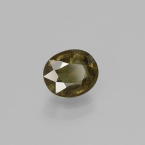 Granada de mudança de cor multicolorido natural 1,38ct, corte oval, SI