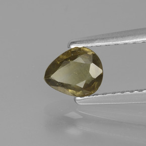 Granada que muda de cor Marrom esverdeado a rosa avermelhado Natural 0.55ct, Formato de pêra, VS