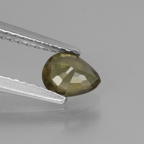 Granada que muda de cor Marrom esverdeado a rosa avermelhado Natural 0.55ct, Formato de pêra, VS