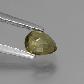 Granada de mudança de cor multicolorido natural 0,59ct, formato de pêra, VS-SI