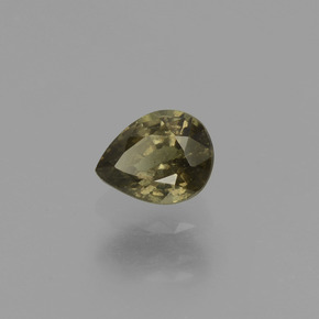 Granada de mudança de cor multicolorido natural 0,52ct, formato de pêra, VS