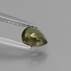 Granada de mudança de cor multicolorido natural 0,52ct, formato de pêra, VS