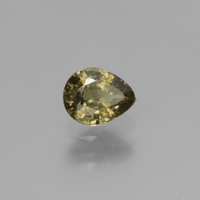 Granada que muda de cor Marrom esverdeado a rosa avermelhado Natural 0.69ct, Formato de pêra, VS