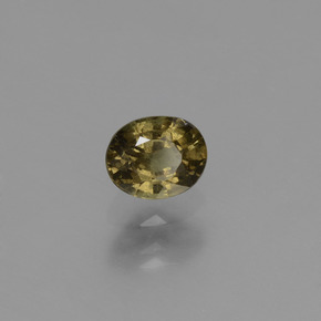 Granada de mudança de cor multicolorido natural 0,58ct, corte oval, VS