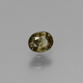 Granada de mudança de cor multicolorido natural 0,53ct, corte oval, VS