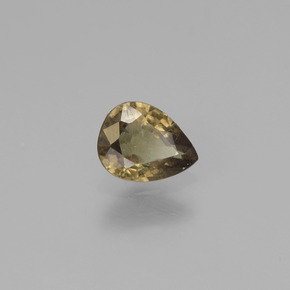 Granada que muda de cor Verde para Vermelho-Rosa Natural 0.73ct, Formato de pêra, VS