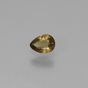 Granada de mudança de cor multicolorido natural 0,46ct, formato de pêra, VS