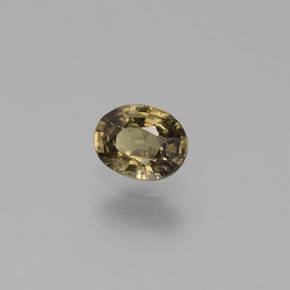 Granada de mudança de cor marrom natural 0,77ct, corte oval, VS