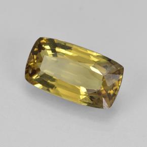 Granada de mudança de cor dourado natural 1,37ct, almofada cortada, VVS-VS