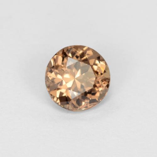 Granada de mudança de cor marrom natural 0,87ct, corte redondo, VS