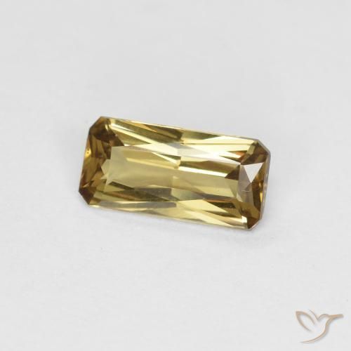 Granada que muda de cor Amarelo dourado Natural 0.60ct, Corte Octógono / Esmeralda, VS