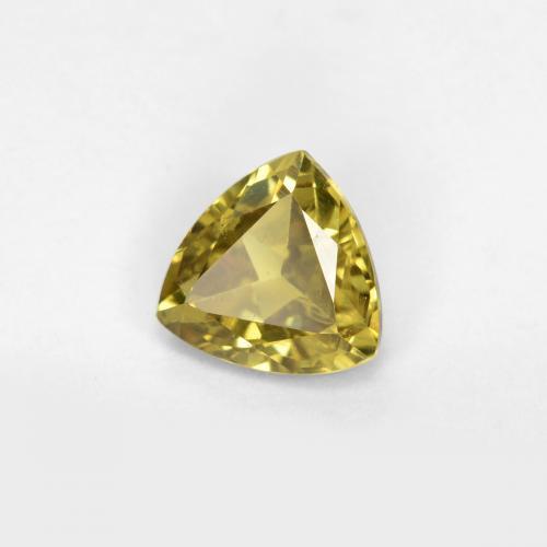 Granada que muda de cor Amarelo dourado Natural 0.70ct, Trilhão, VS