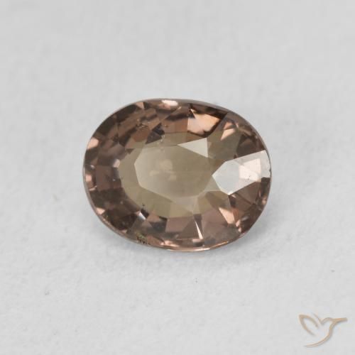 Granada que muda de cor Castanho claro médio Natural 1.05ct, oval, VVS-VS