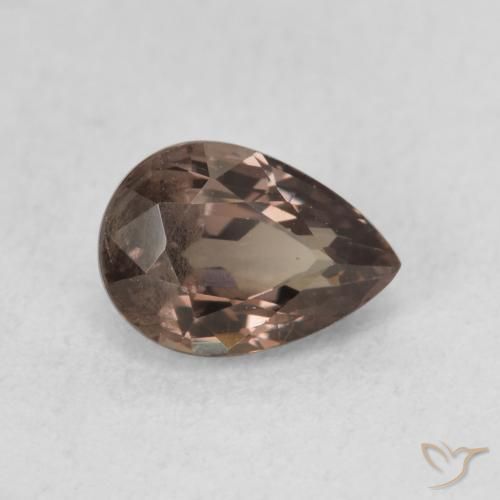 Granada que muda de cor Castanho claro médio Natural 1.28ct, Formato de pêra, VS