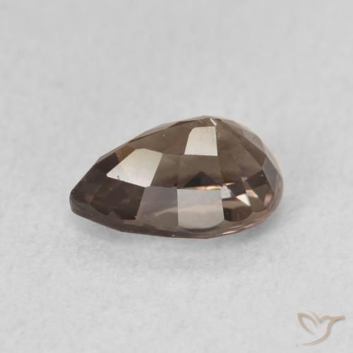 Granada que muda de cor Castanho claro médio Natural 1.28ct, Formato de pêra, VS