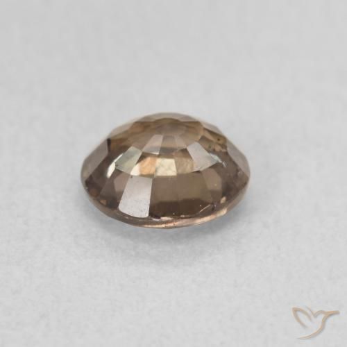Granada de mudança de cor marrom natural 0,90ct, corte redondo, VS