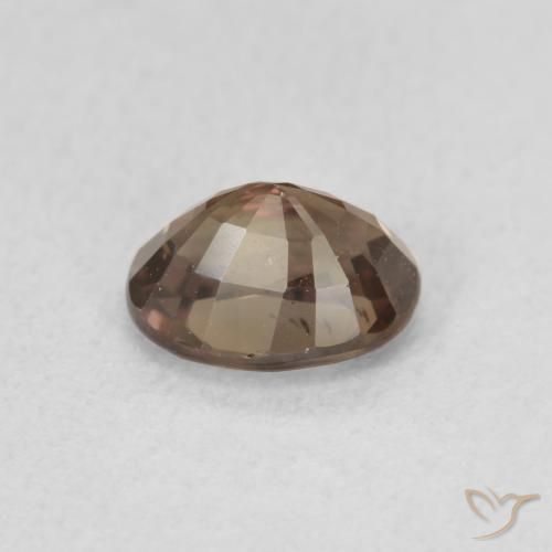 Granada que muda de cor Castanho claro médio Natural 1.25ct, oval, VS