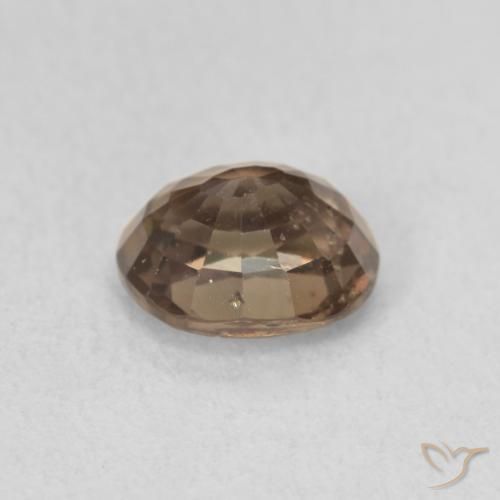 Granada que muda de cor Castanho claro médio Natural 1.37ct, oval, VS