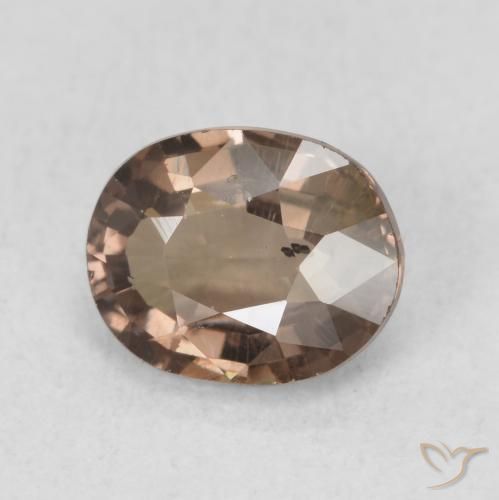 Granada que muda de cor Castanho claro médio Natural 1.23ct, oval, VS