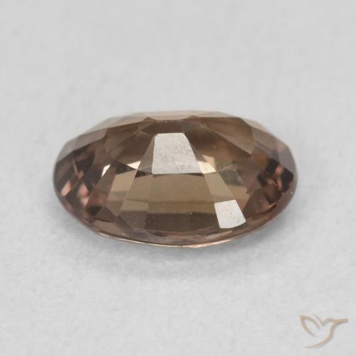 Granada que muda de cor Castanho claro médio Natural 1.25ct, oval, VS