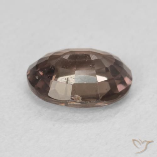 Granada que muda de cor Castanho claro médio Natural 1.18ct, oval, VS