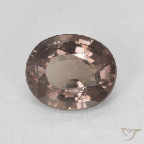 Granada que muda de cor Castanho claro médio Natural 1.15ct, oval, VS