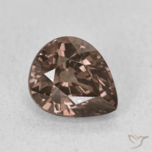 Granada que muda de cor Marrom escuro Natural 1.14ct, Formato de pêra, VS