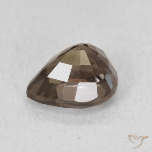 Granada que muda de cor Marrom escuro Natural 1.14ct, Formato de pêra, VS