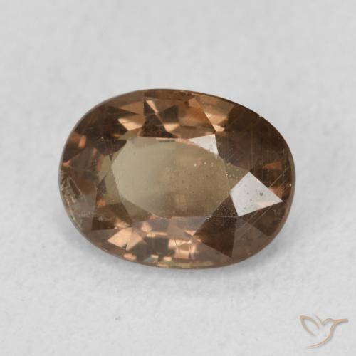 Granada que muda de cor Marrom escuro Natural 1.16ct, oval, VS