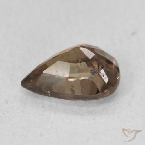 Granada que muda de cor Marrom escuro Natural 1.08ct, Formato de pêra, VS