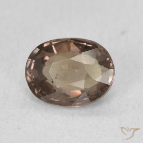 Granada que muda de cor Marrom escuro Natural 0.94ct, oval, VS