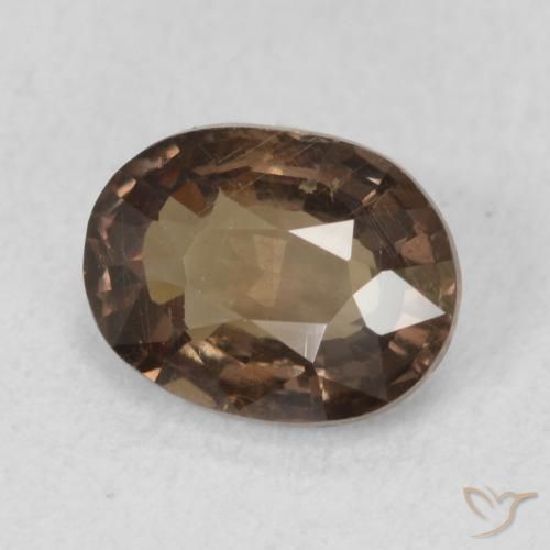 Granada que muda de cor Marrom escuro Natural 1.26ct, oval, VS