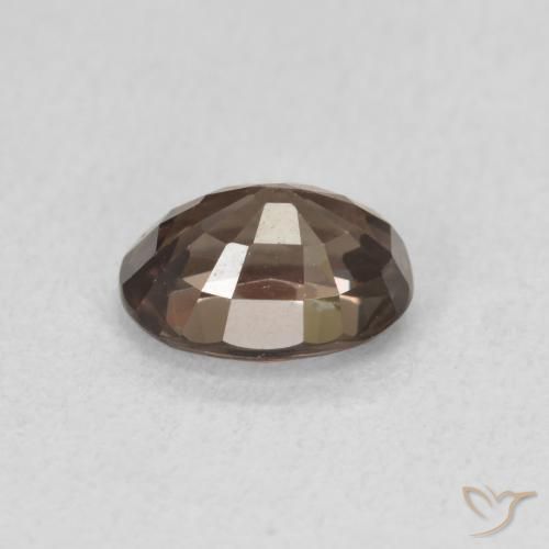Granada de mudança de cor marrom natural 1,28ct, corte oval, VVS