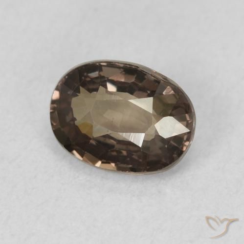 Granada que muda de cor Pecan Brown Natural 0.96ct, oval, VVS