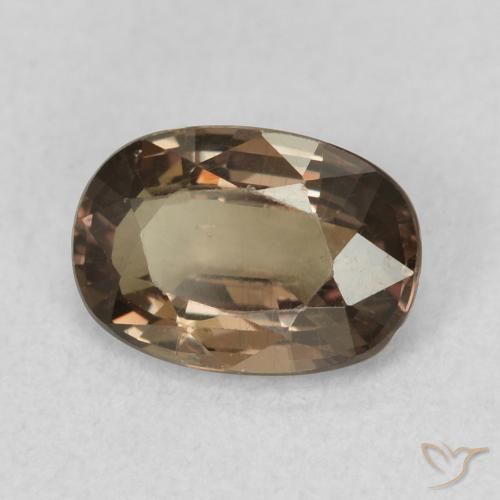 Granada que muda de cor Castanho claro médio Natural 1.07ct, oval, VVS-VS